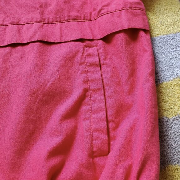 Vtg Oscar de la Renta Red Cotton Blouson Jacket | Large - Picture 7 of 9